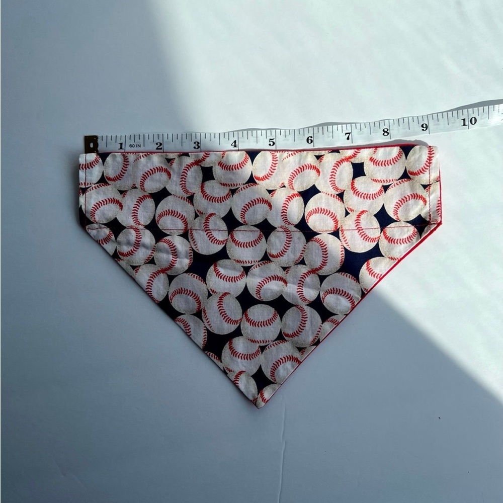 Over the Collar Baseball Dog Bandana